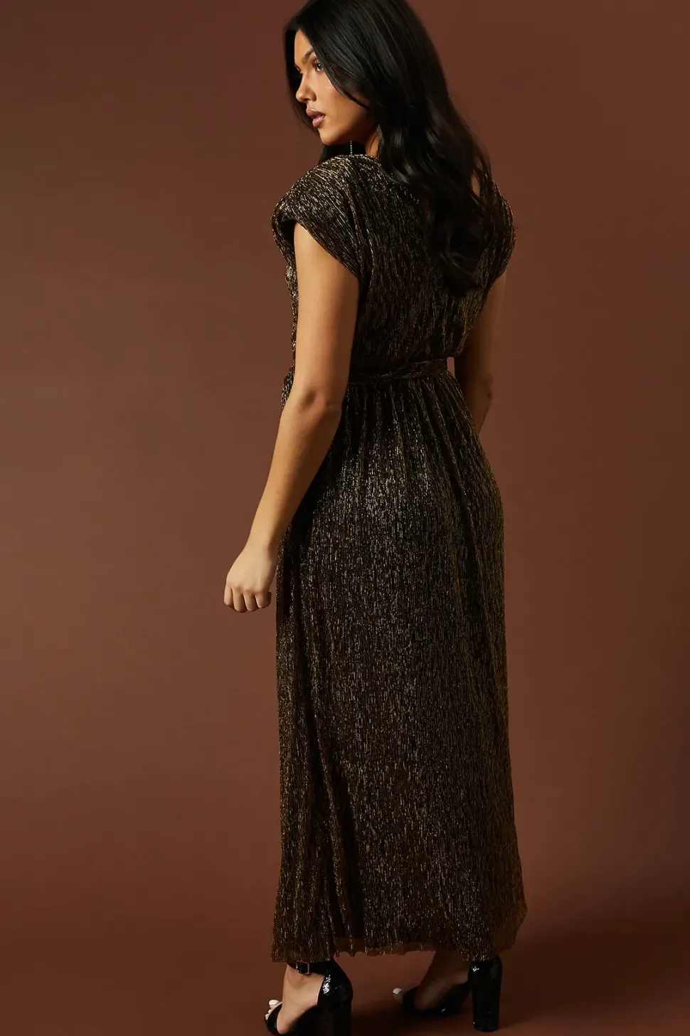 Occasion Plisse Split Maxi Dress