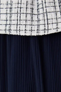 Occasion Premium Boucle Mesh Midi Dress