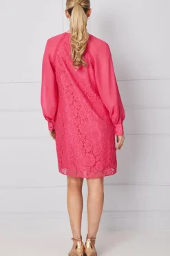 Occasion Premium Lace Chiffon Sleeve Shift Dress