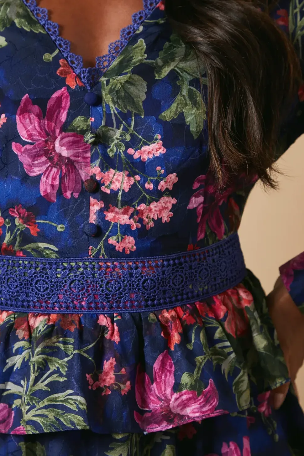 Occasion Printed Ruffle Tier Midi Dress