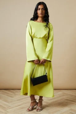 Occasion Satin Cowl Bias Midaxi Dress