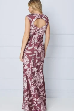 Occasion Satin Open Back Maxi Dress