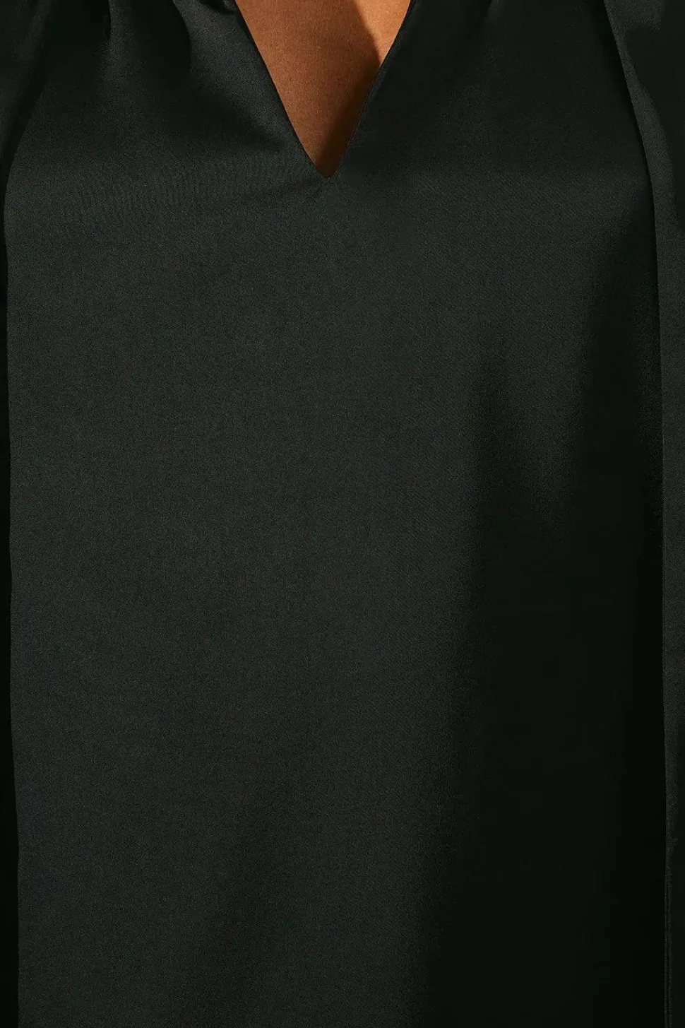 Occasion Satin Tie Neck Blouse