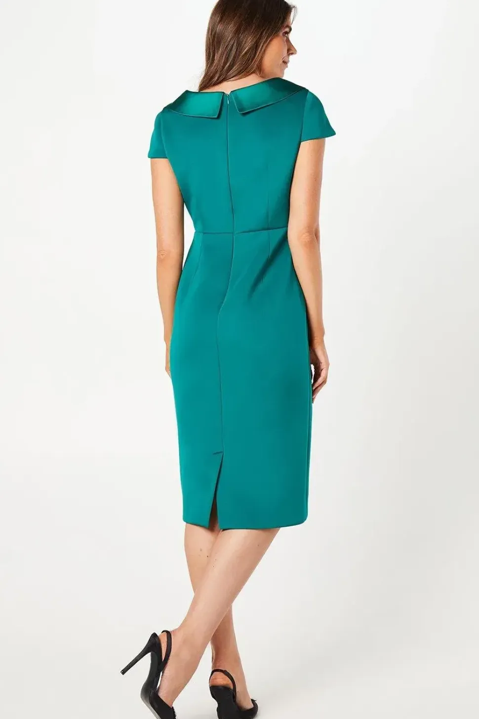 Occasion Scuba Corsage Midi Dress