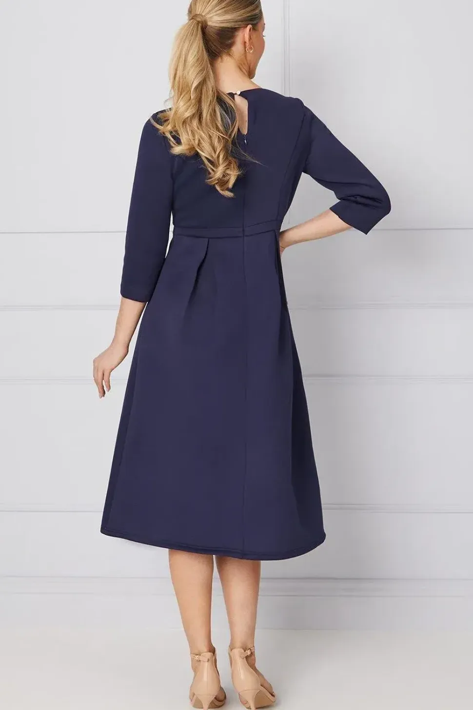 Occasion Scuba Fit And Flare Midi Dress