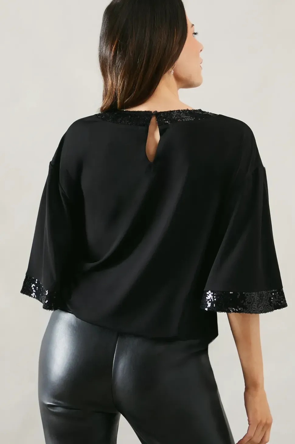 Occasion Sequin Trim Ity Top