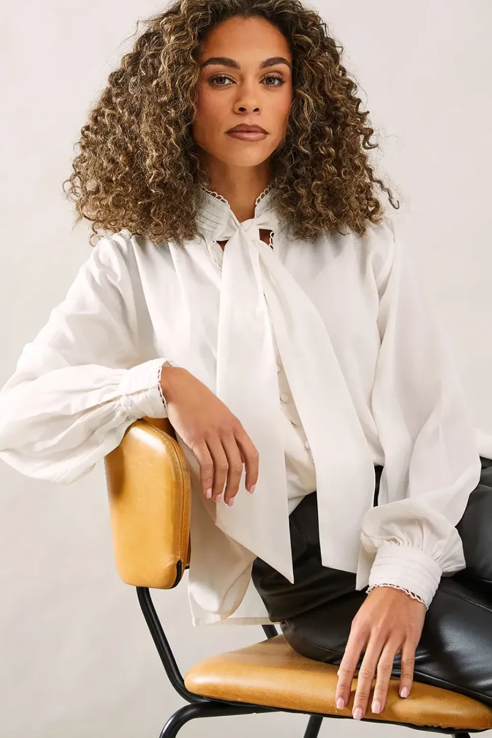 Occasion Tie Neck Blouse