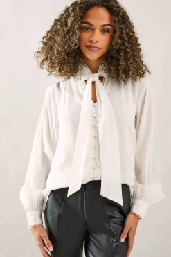 Occasion Tie Neck Blouse