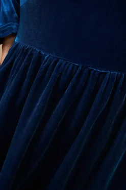 Occasion Velvet Ruffle Hem Mini Dress