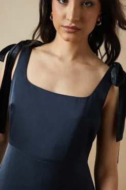 Occasion Velvet Tie Shoulder Maxi Dress
