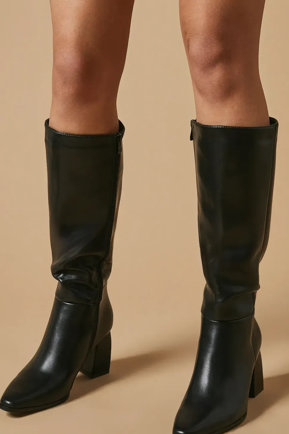 Octavia High Block Heel Pointed Knee Boots