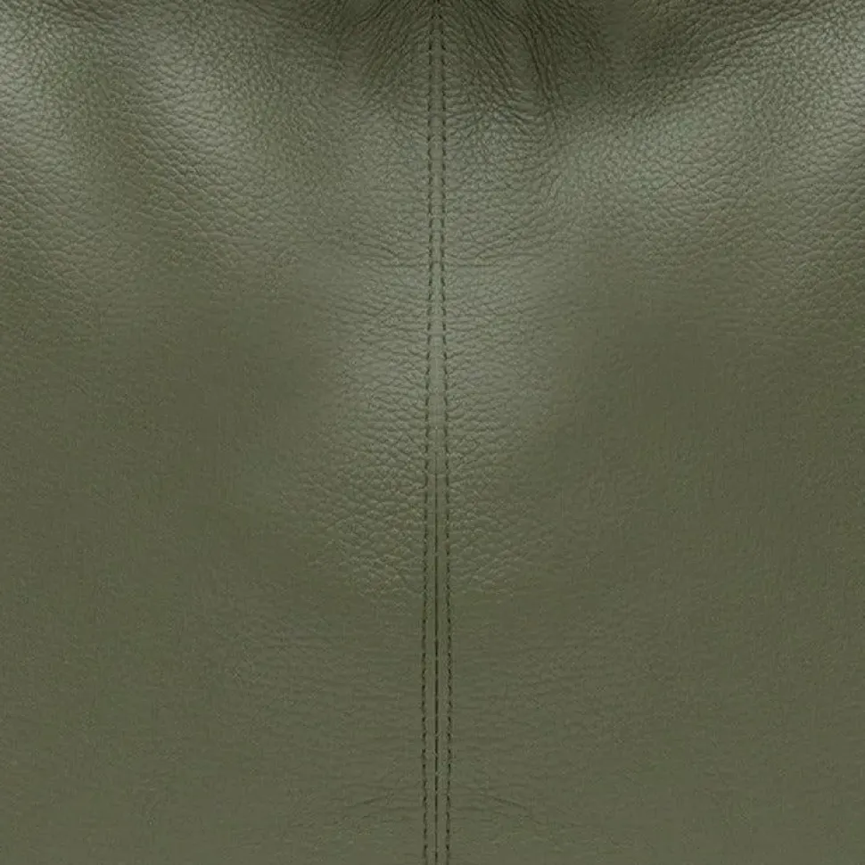 Olive Green Soft Pebbled Leather Hobo Bag | BIARD
