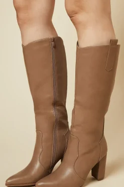 Ollie Western High Block Heel Knee Boot