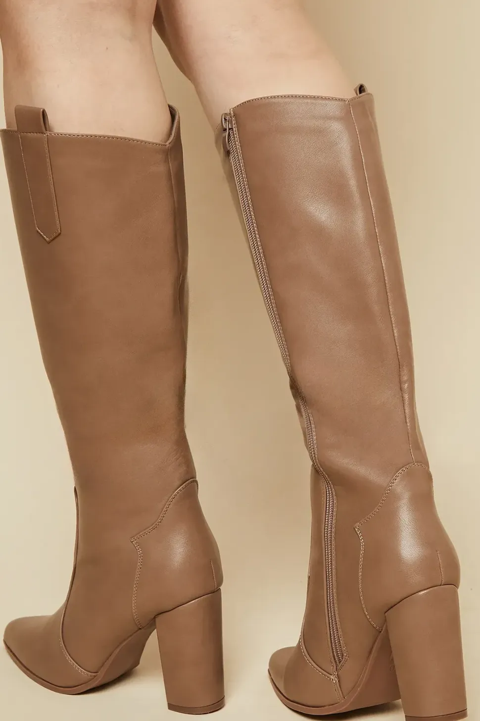 Ollie Western High Block Heel Knee Boot