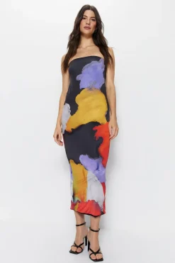 Ombre Bandeau Maxi Dress