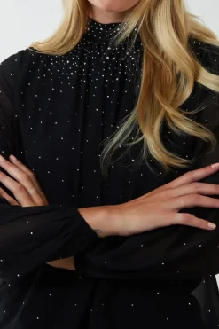Ombre Diamante Puffball Top
