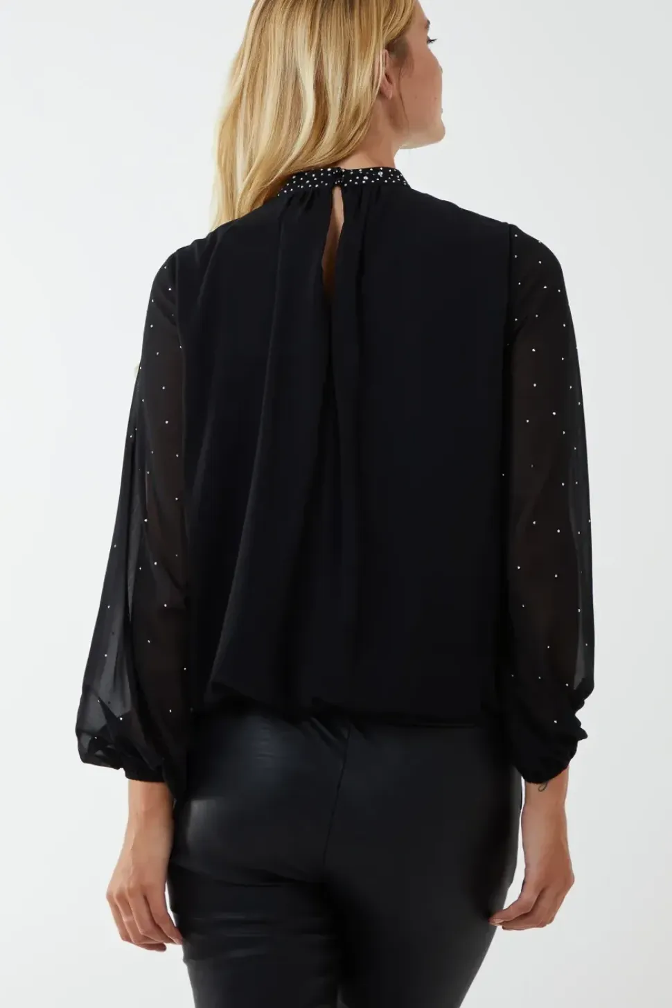 Ombre Diamante Puffball Top