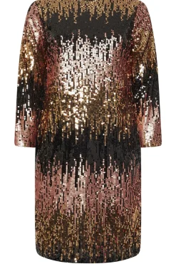 Ombre Sequin Shift Dress
