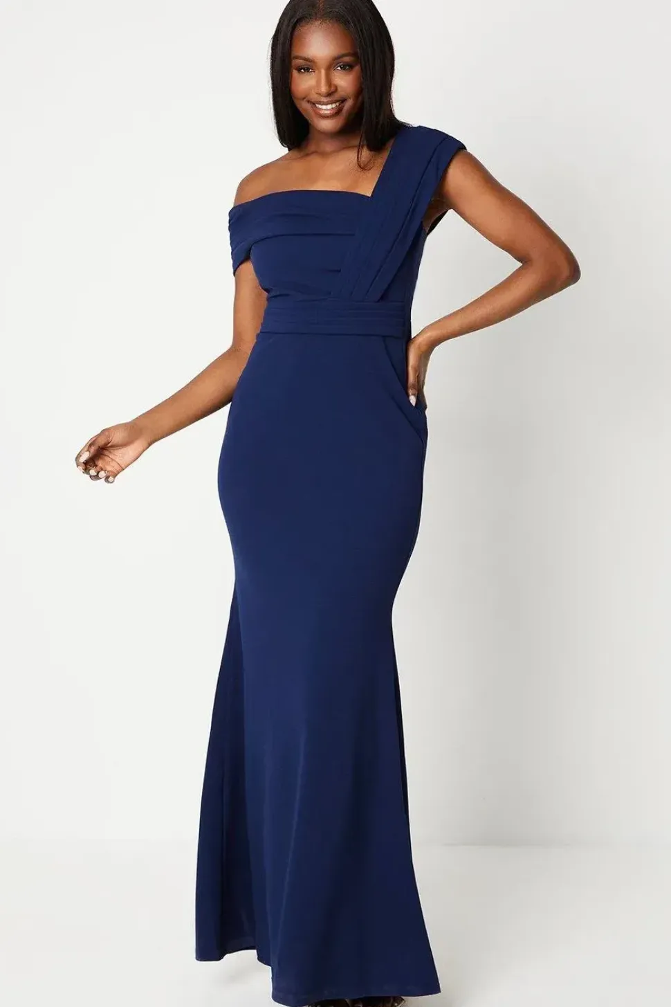 One Shoulder Bardot Gown