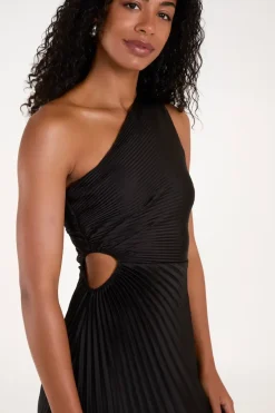 One Shoulder Pleated Dress
