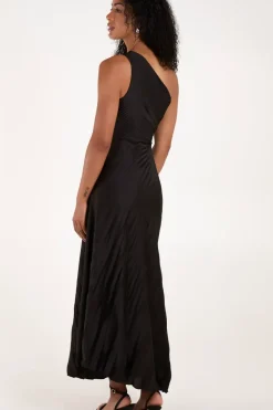 One Shoulder Pleated Dress