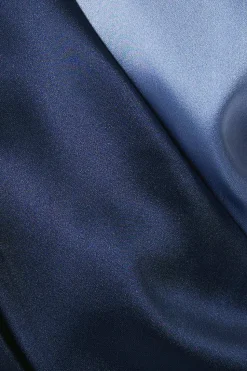 One Sleeve Satin Wrap Dress