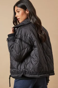 Onion Quilted Popper Jacket