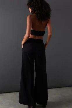Open Back Halter Neck Wide Leg Jumpsuit