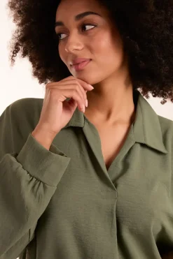 Open Collar Blouse