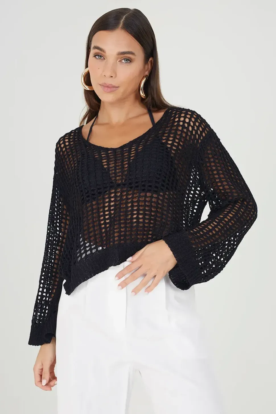 Open Knit Mesh Jumper