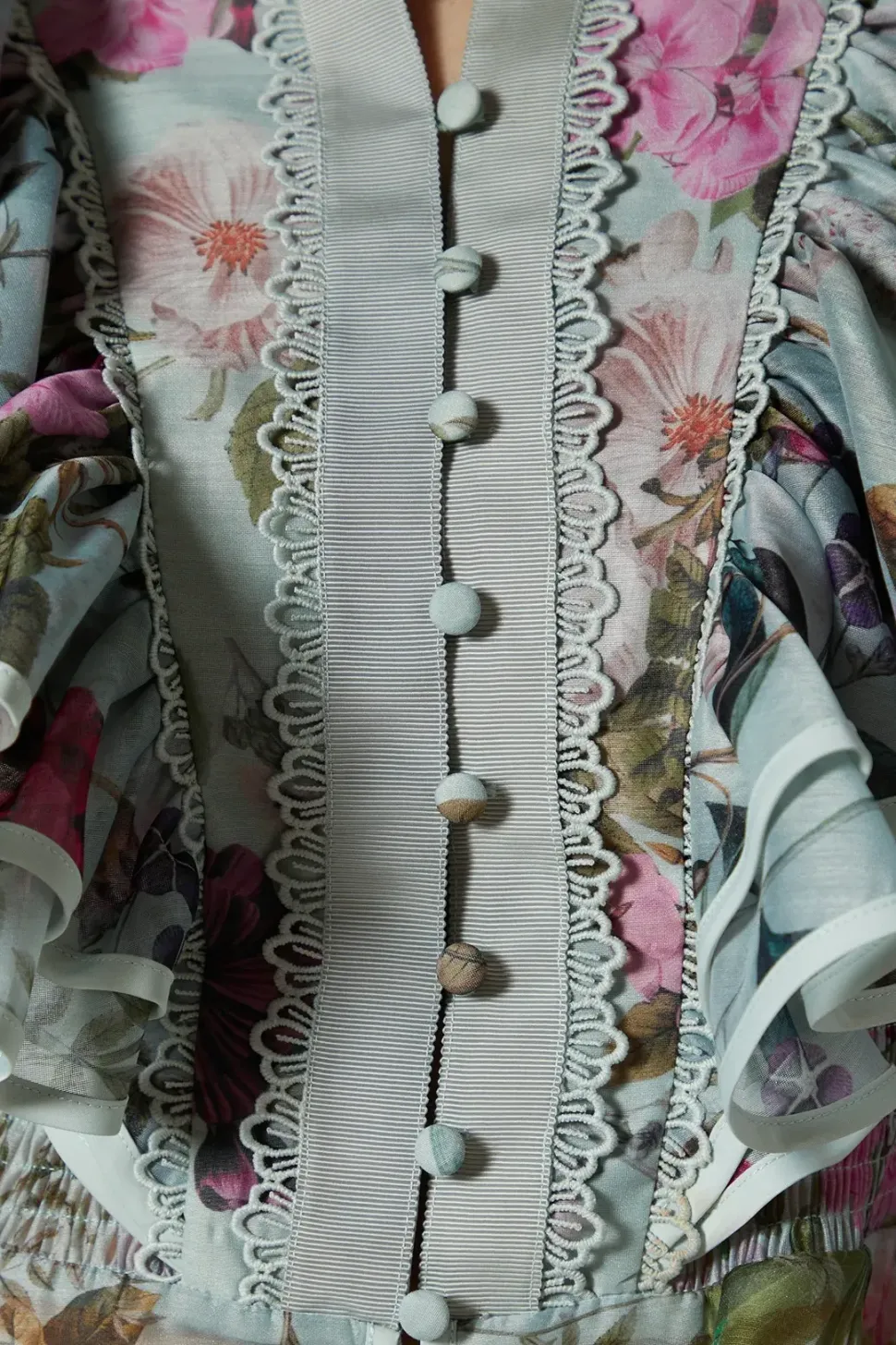 Organza Frill Trim Blouse