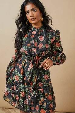 Organza Mini Shirt Dress