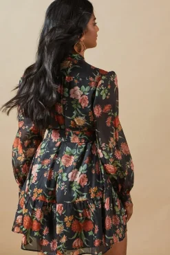 Organza Mini Shirt Dress