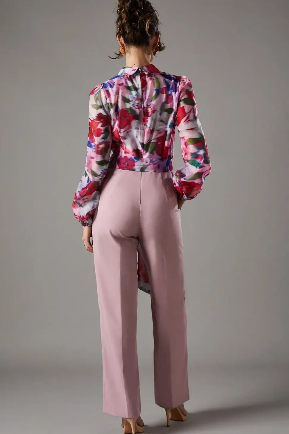 Organza Printed Bodice Jumpsuit