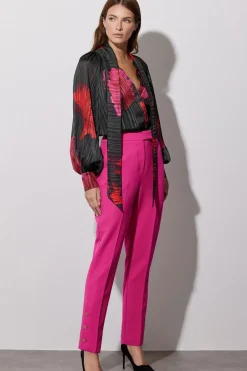 Oriental Floral Print Blouse