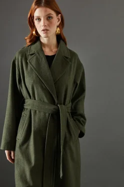 Oversized Belted Wrap Coat