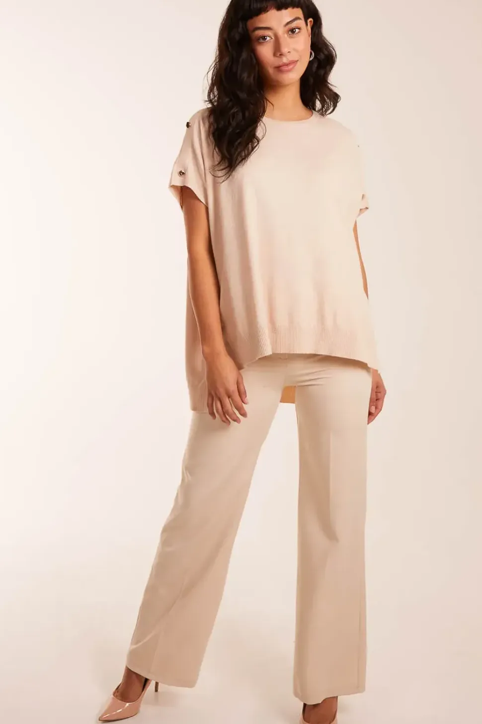 Oversized Button Shoulder Top