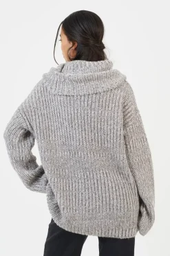 Oversized Fisherman Knit Roll Neck Jumper