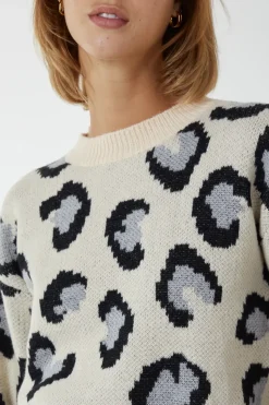 Oversized Leopard Print Jumper