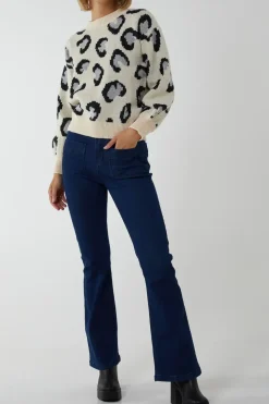 Oversized Leopard Print Jumper
