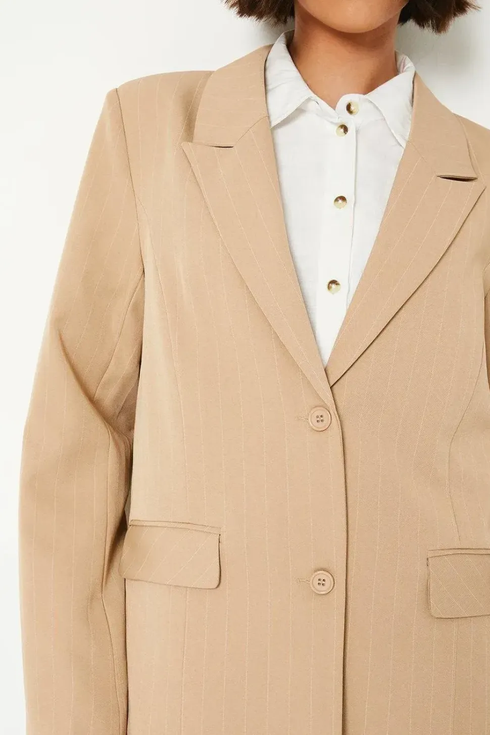 Oversized Pinstripe Blazer