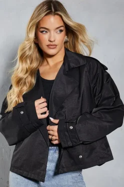 Oversized Short Trench Coat