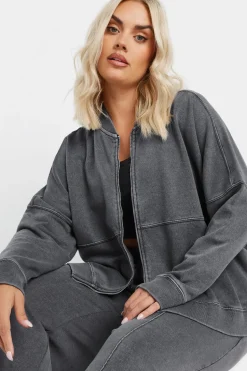 Oversized Sweat Bomber Jacket