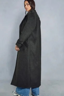 Oversized Utility Wool Look Trench Coat