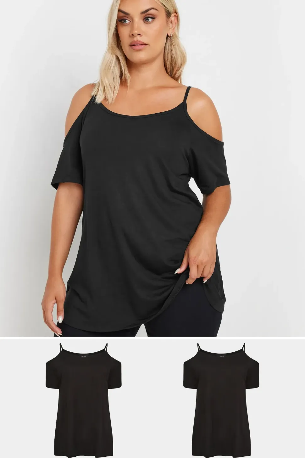 2 Pack Cold Shoulder T-Shirt