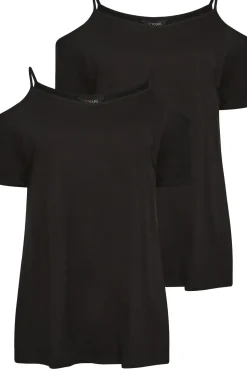 2 Pack Cold Shoulder T-Shirt