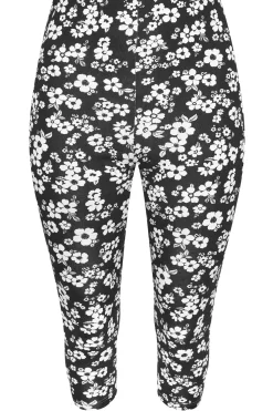 2 Pack Floral Print Cropped Leggings