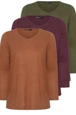 3 PACK V-Neck T-Shirts