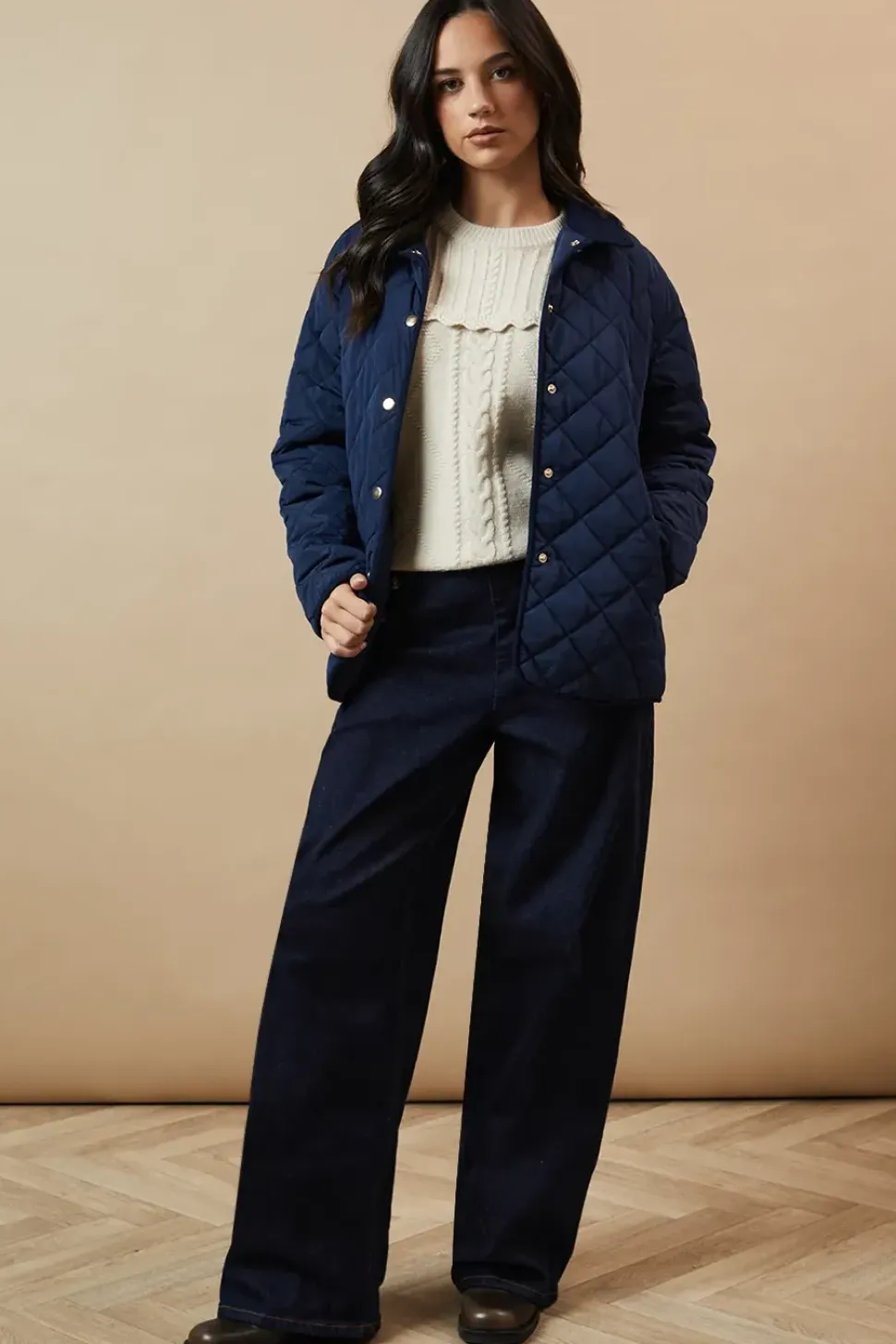 Padded Cord Collar Jacket