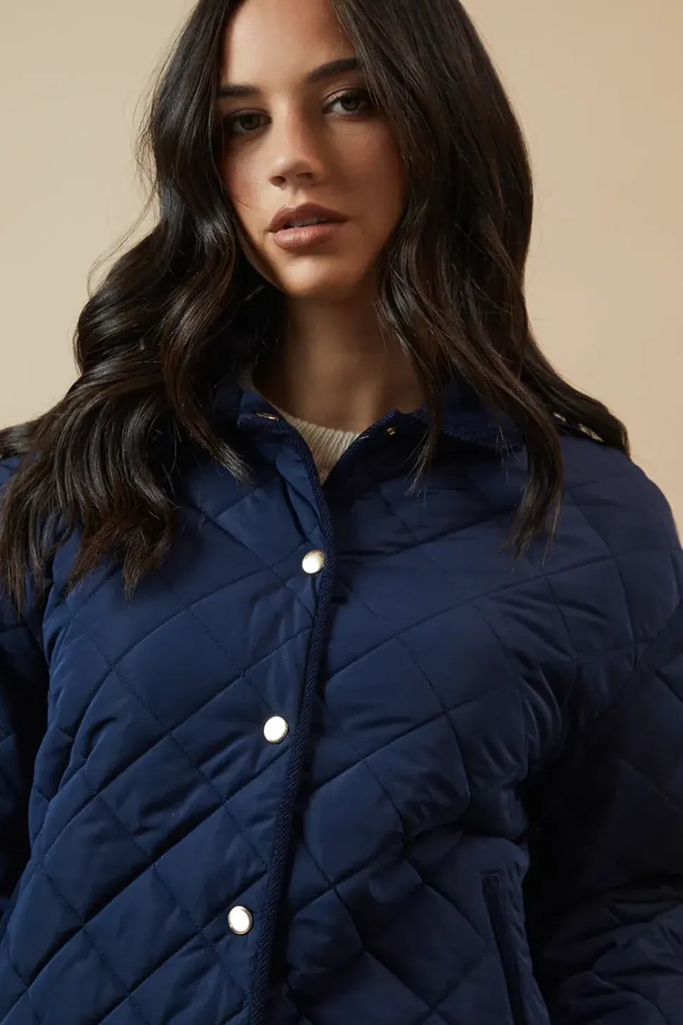 Padded Cord Collar Jacket